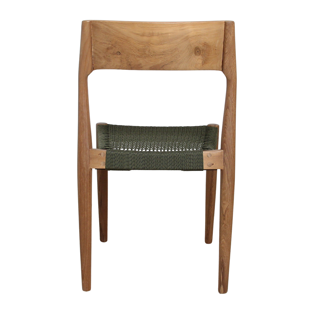 Freya dark teak garden chair - Green (set of 2)