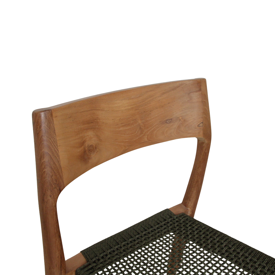 Freya dark teak garden chair - Green (set of 2)