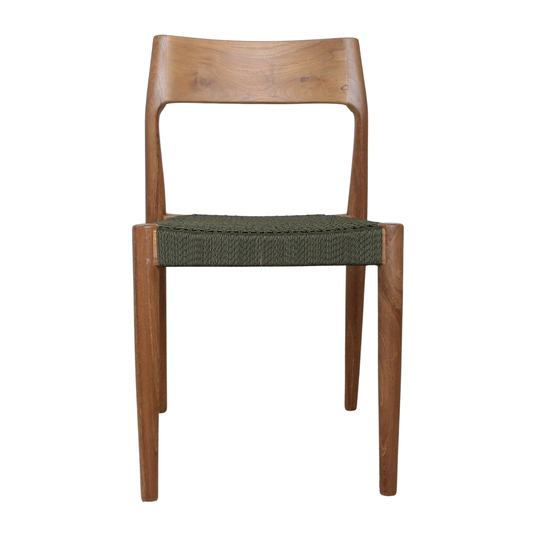 Freya dark teak garden chair - Green (set of 2)