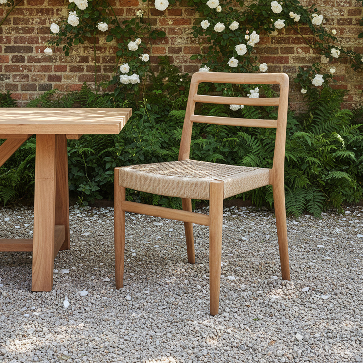 Verano teak tuinstoel met armleuning - Naturel (set of 2)
