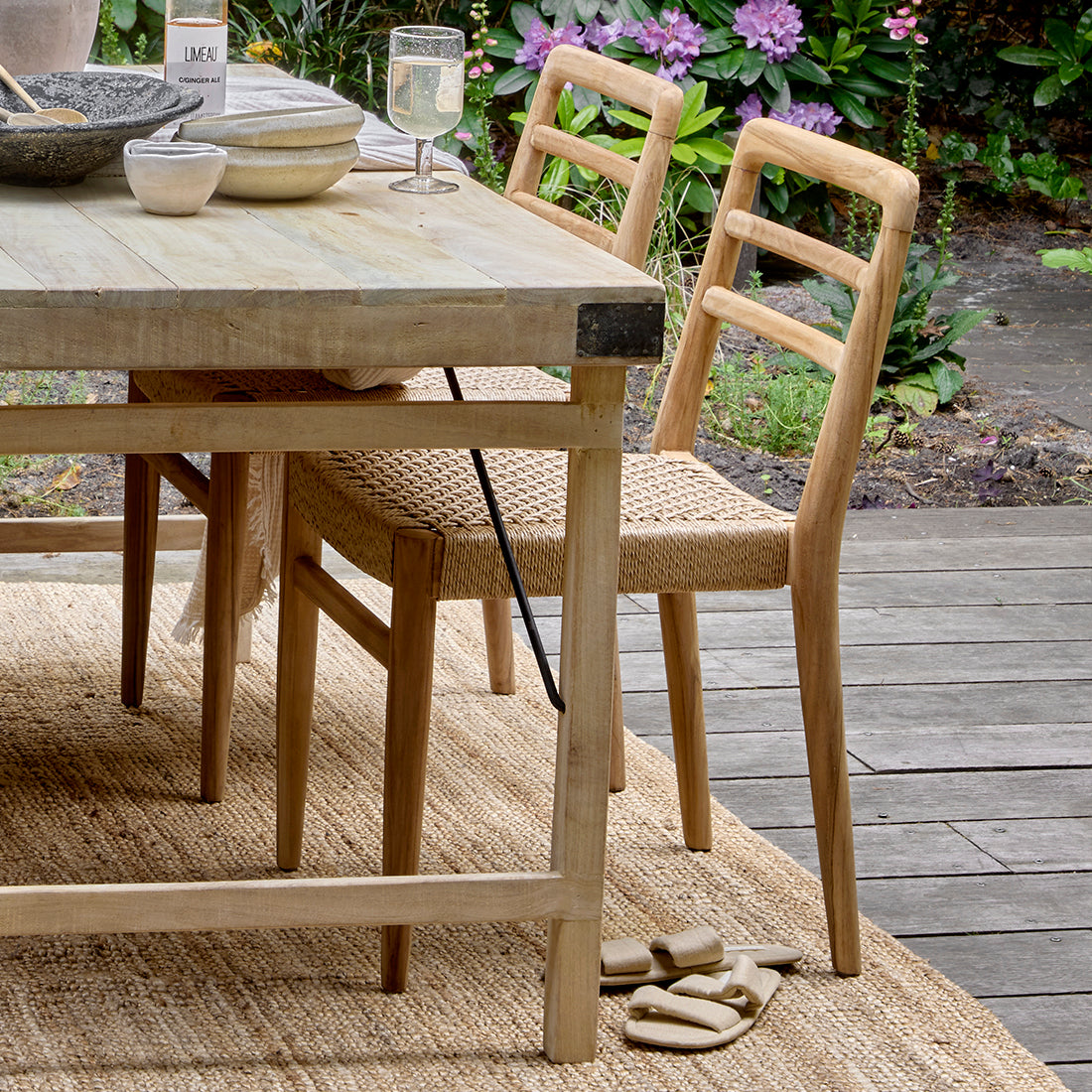 Chaise de jardin Verano en teck - Naturel (set of 2)