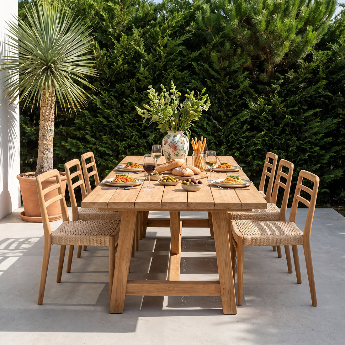 Chaise de jardin Verano en teck - Naturel (set of 2)