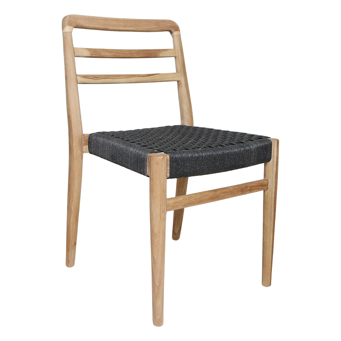 Verano black teak garden chair (set of 2)