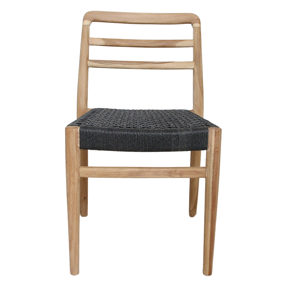 Verano black teak garden chair (set of 2)