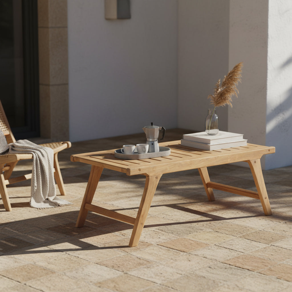 Table basse d'extérieur Odin en teck