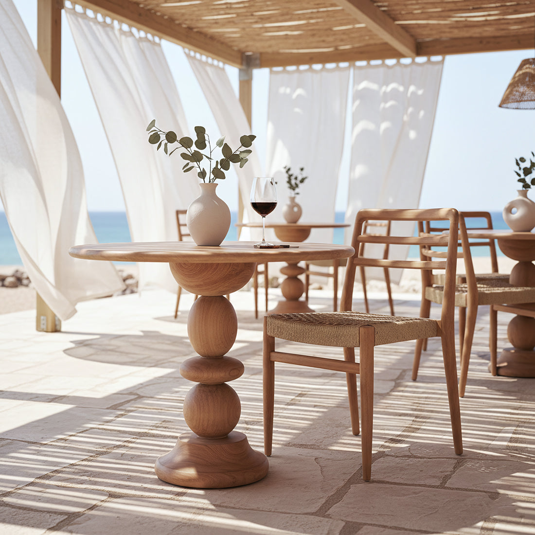 Teak garden bistro table - Ø 69 cm