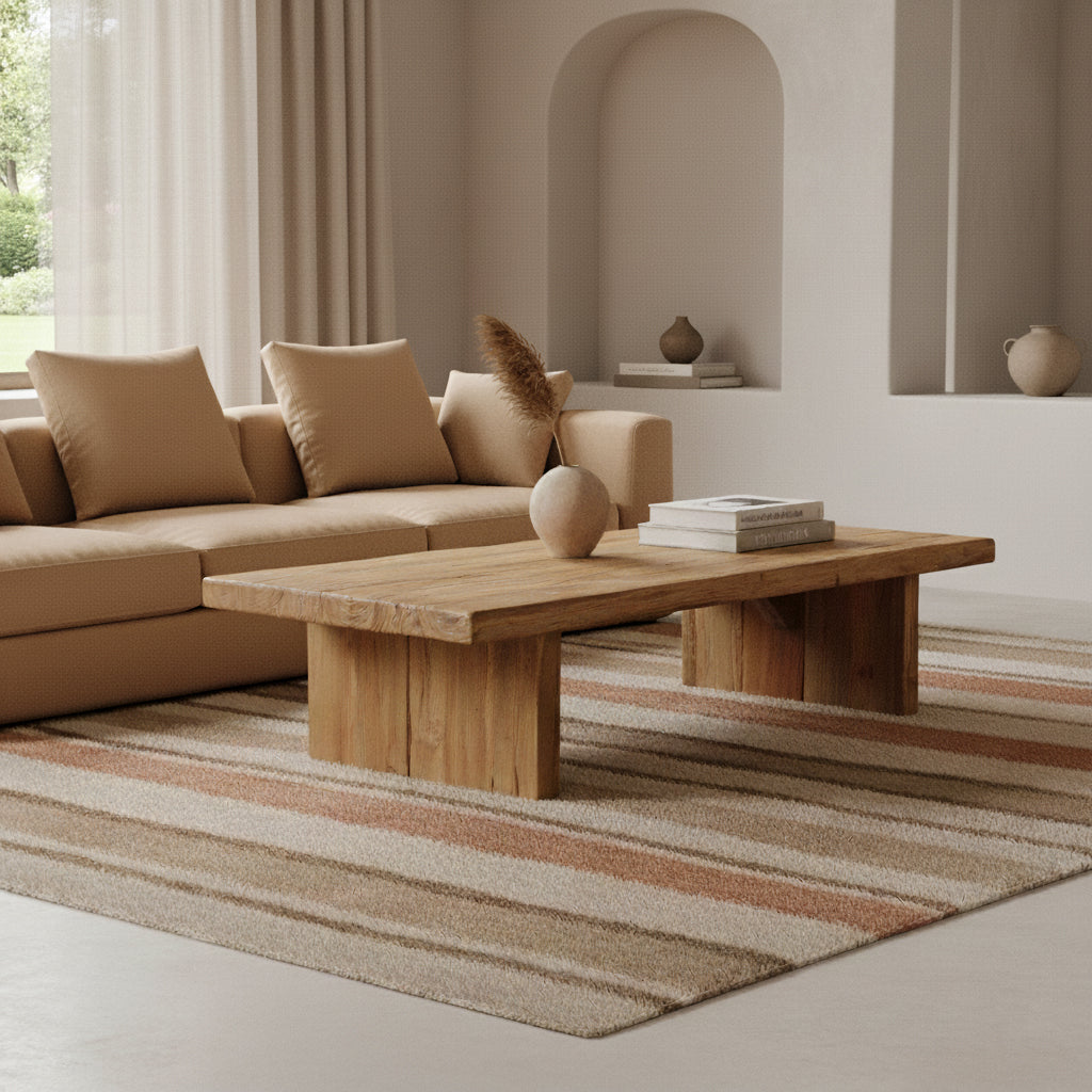 Teak coffee table - 140x60x30 cm