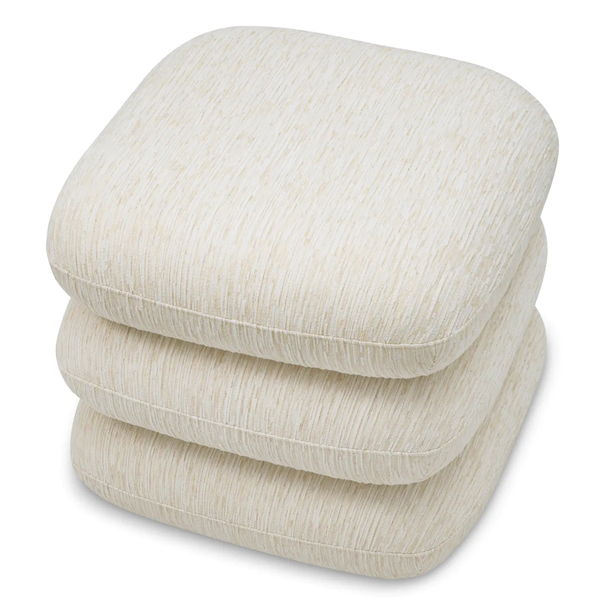 The MET x Eichholtz pouffe Greenwich Jacquard off-white