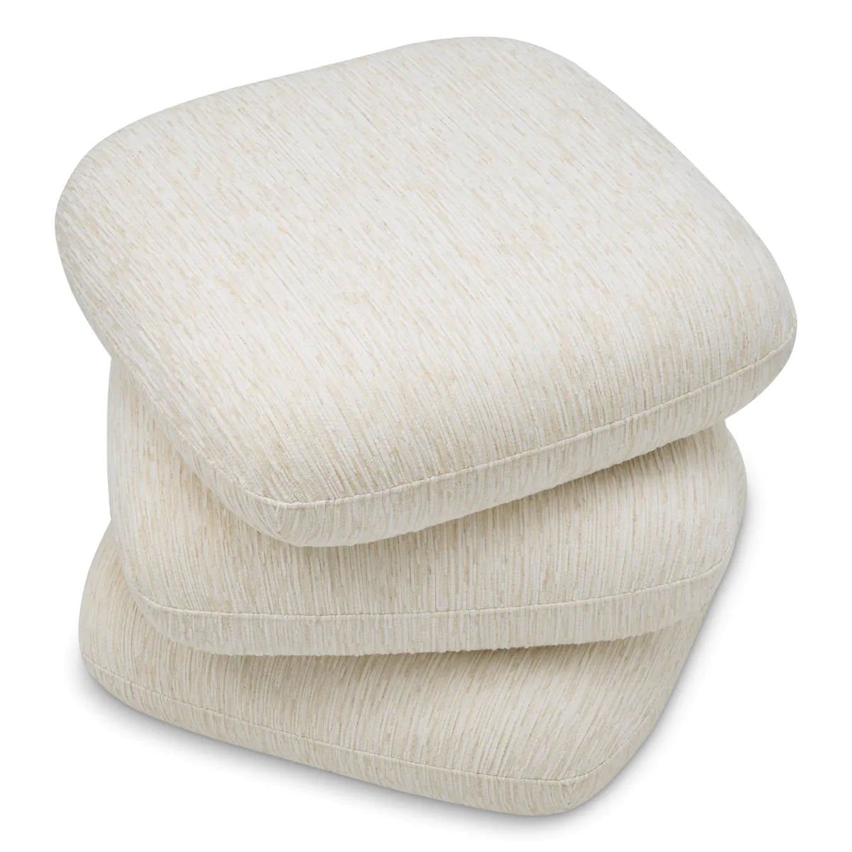 The MET x Eichholtz pouffe Greenwich Jacquard off-white
