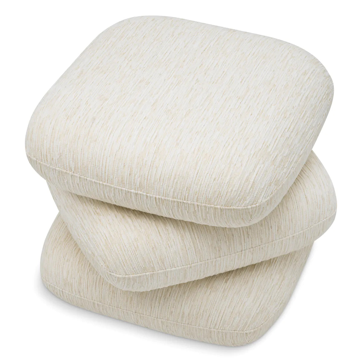 The MET x Eichholtz pouffe Greenwich Jacquard off-white