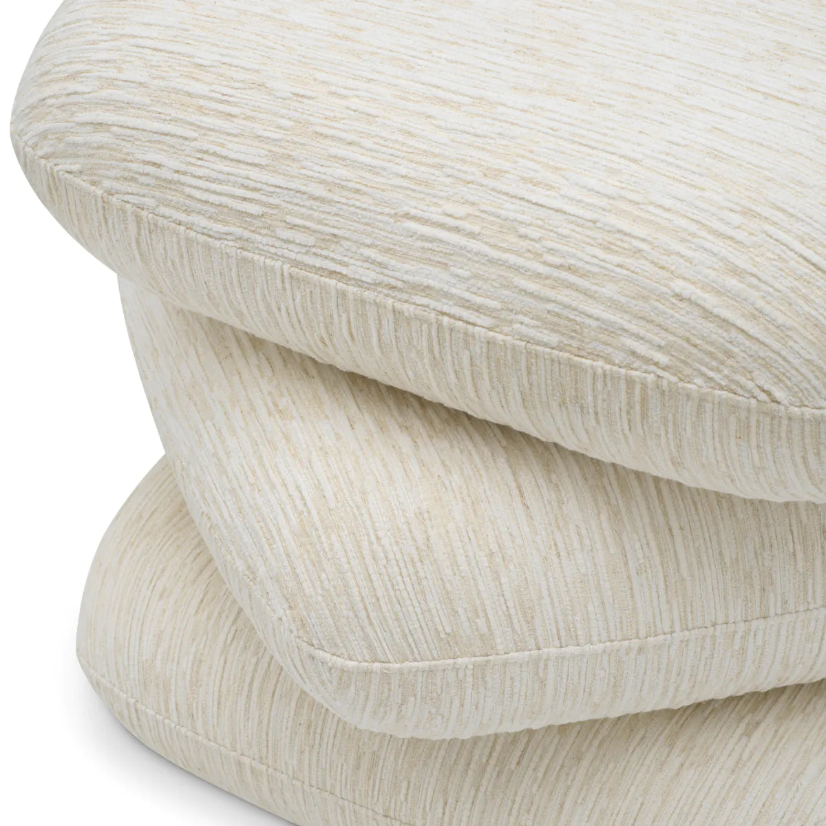 The MET x Eichholtz pouffe Greenwich Jacquard off-white