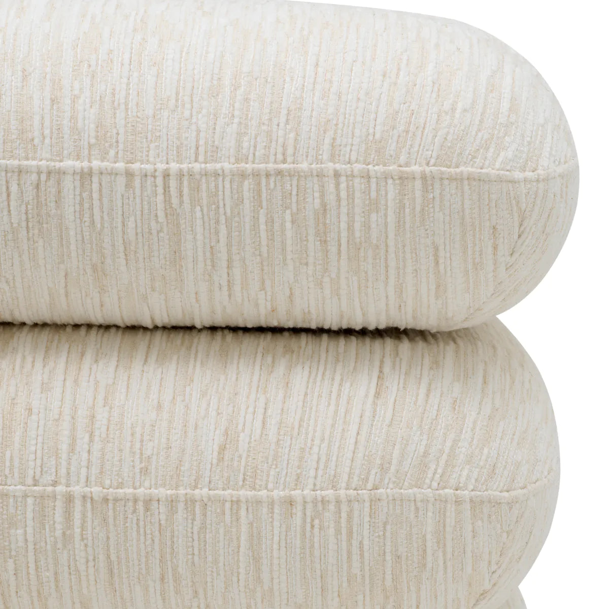 The MET x Eichholtz pouffe Greenwich Jacquard off-white