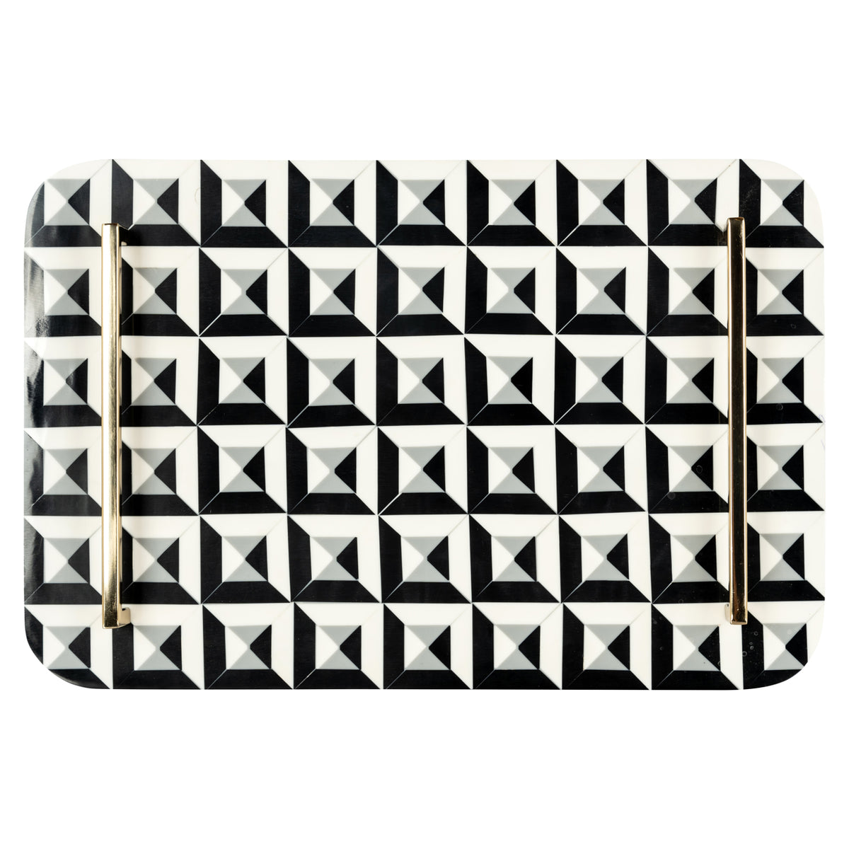 Tablett Birte Black/White