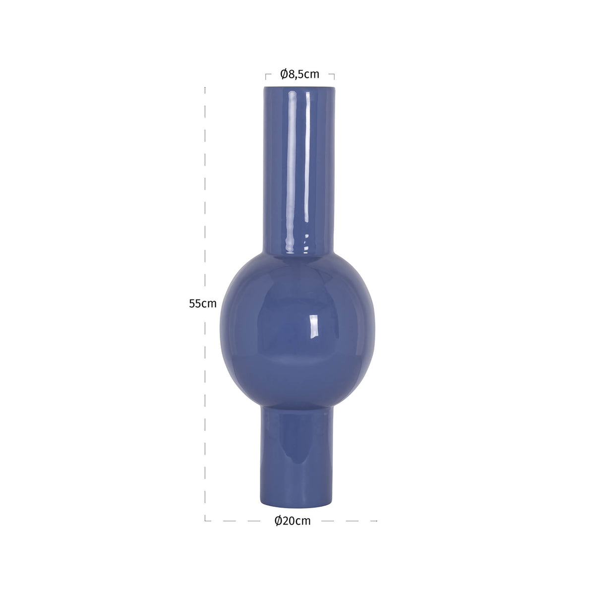 Vase Novar bleu pervenche