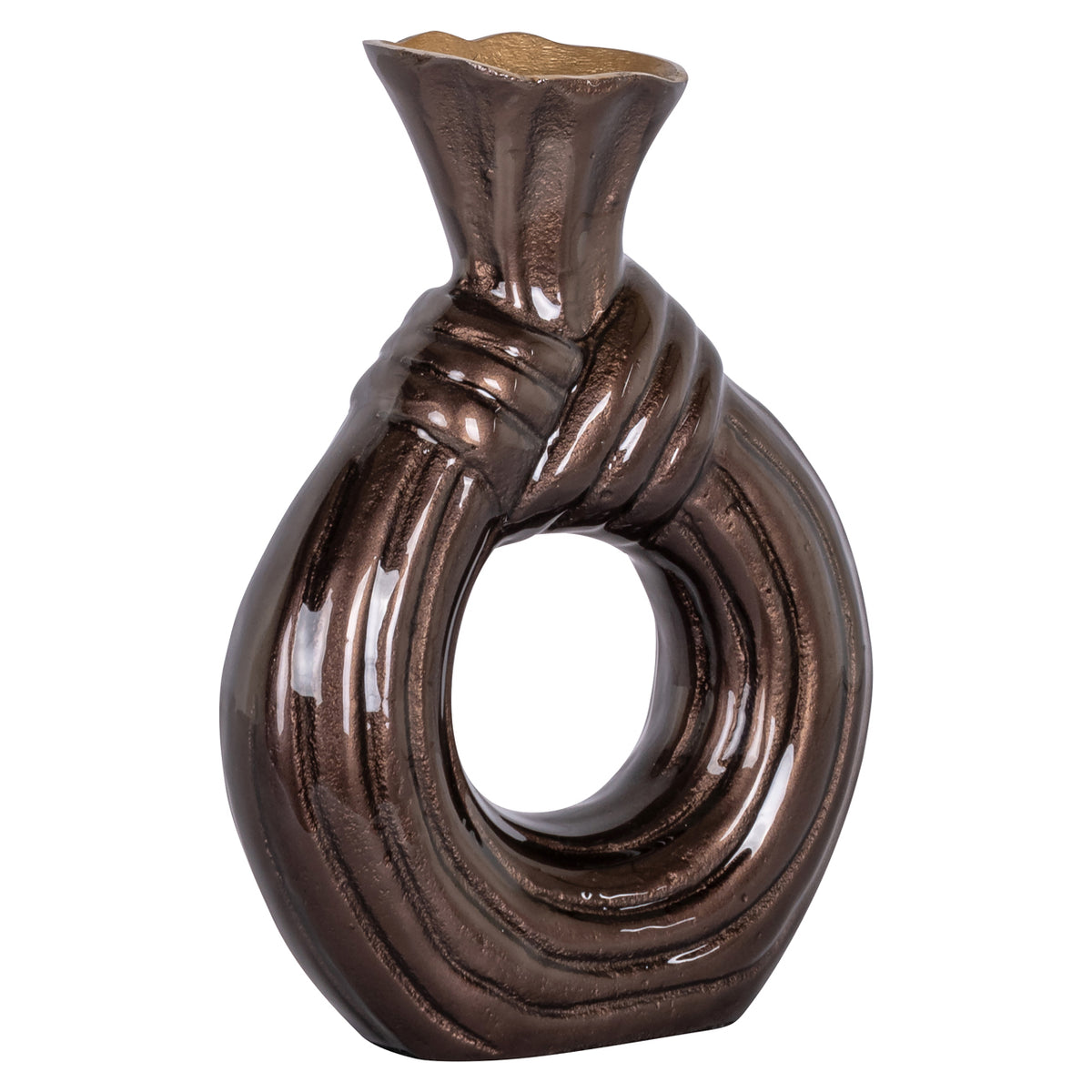 Vase Suen brun foncé petit