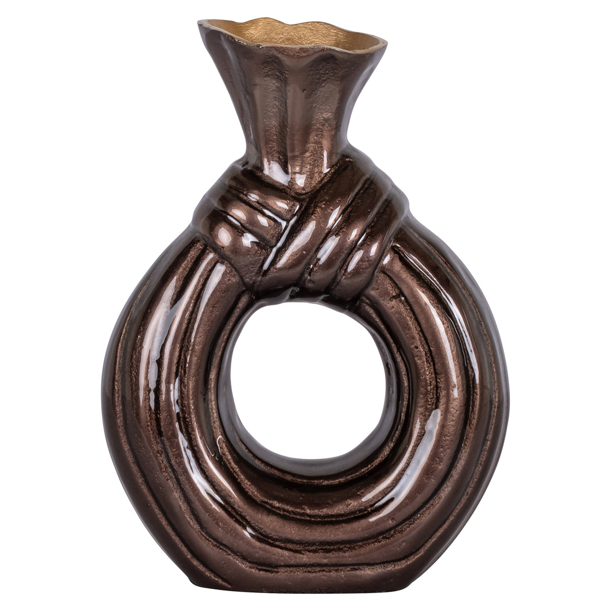Vase Suen brun foncé petit