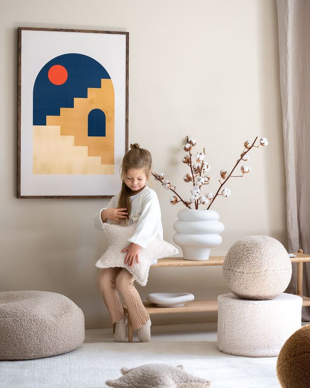 Wigiwama Coussin étoile - Crème