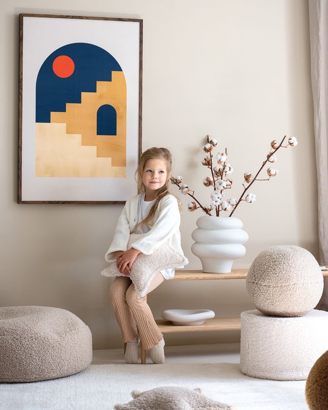 Wigiwama Coussin étoile - Crème