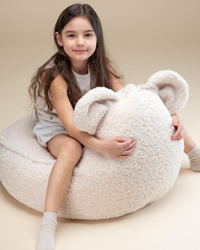 Wigiwama Bären-Beanbag - Weiß