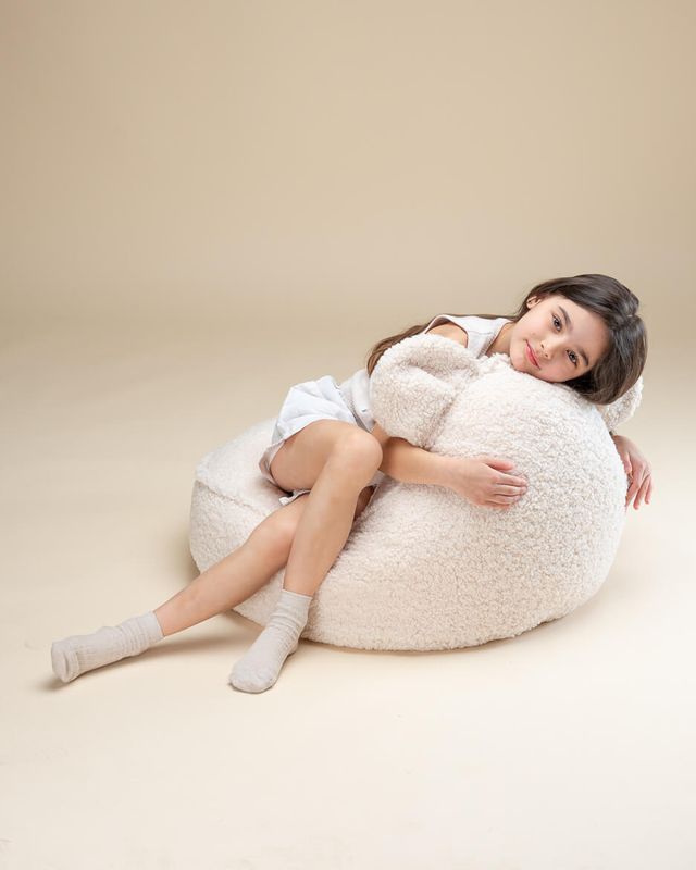 Wigiwama Bären-Beanbag - Weiß