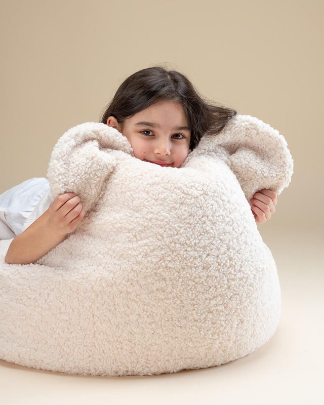 Wigiwama Bären-Beanbag - Weiß
