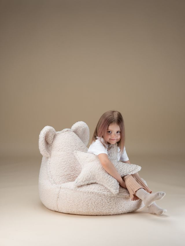 Wigiwama Bären-Beanbag - Weiß