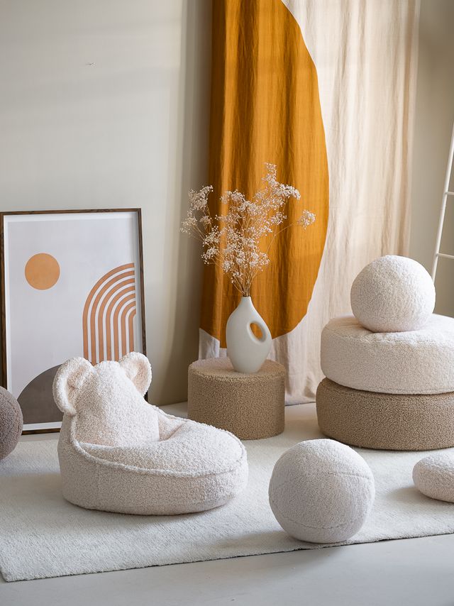 Wigiwama Bären-Beanbag - Weiß