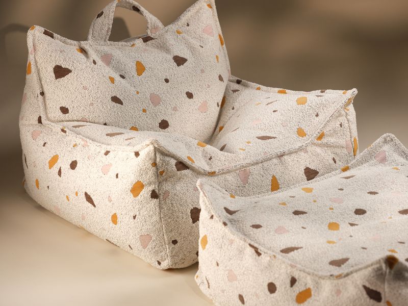 Wigiwama Terrazzo Square Ottoman - Multi_Color