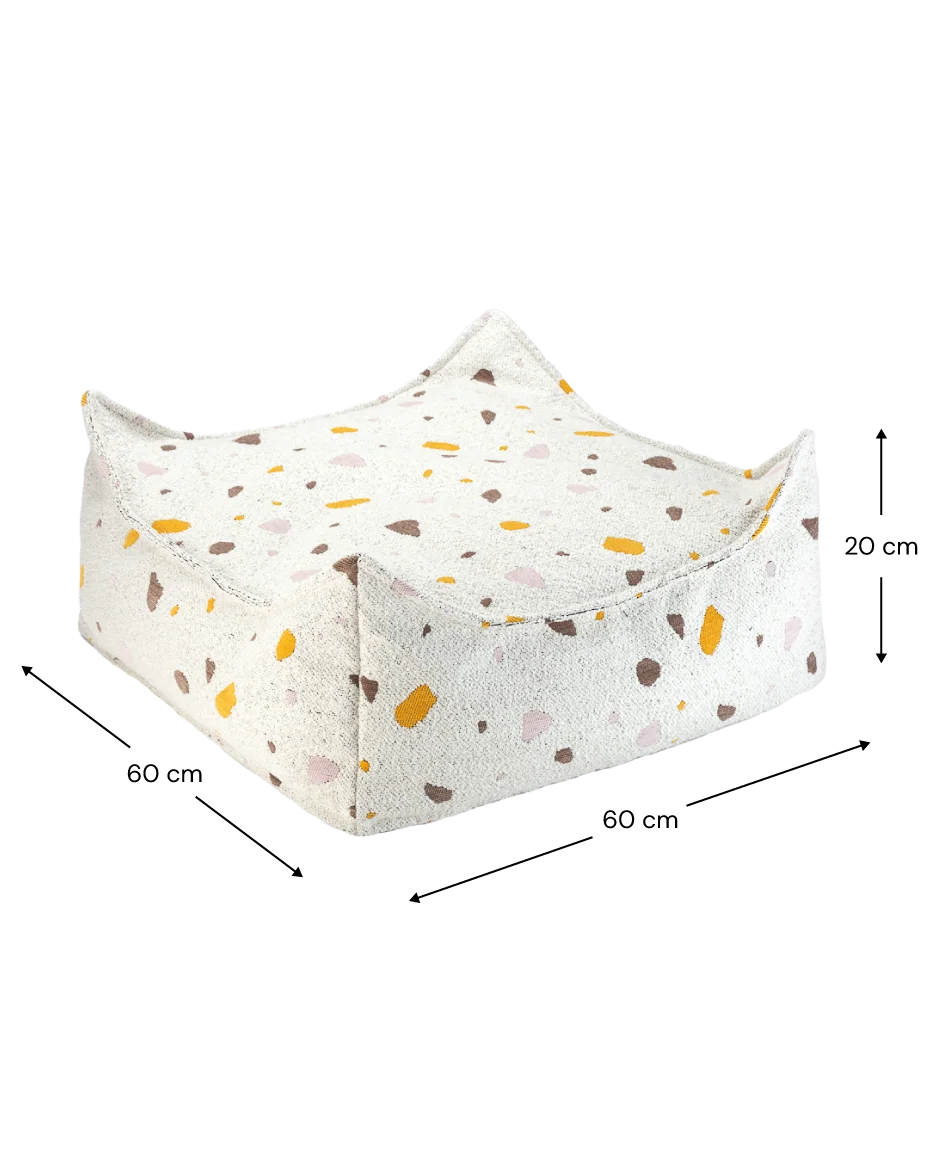 Wigiwama Terrazzo Square Ottoman - Multi_Color