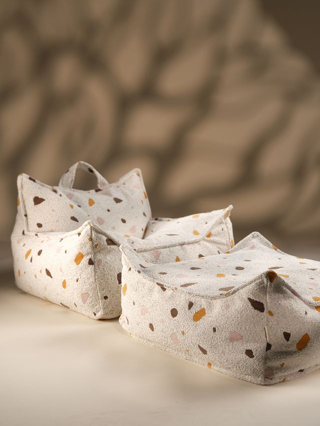 Wigiwama Terrazzo Square Ottoman - Multi_Color