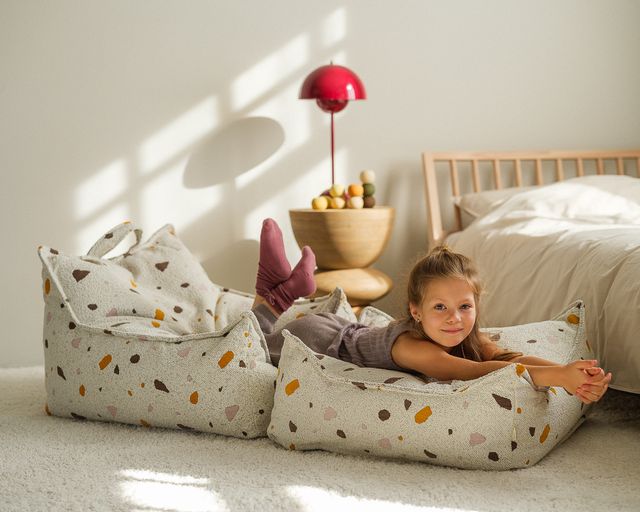 Wigiwama Terrazzo Square Ottoman - Multi_Color