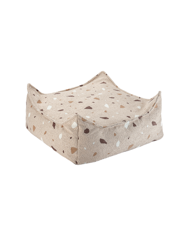 Wigiwama Terrazzo Square Ottoman - Brown