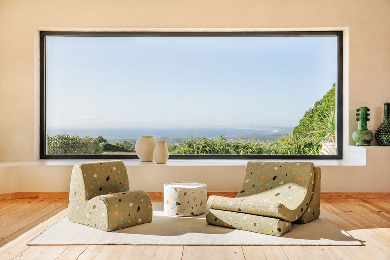 Fauteuil lune Terrazzo Wigiwama - Vert