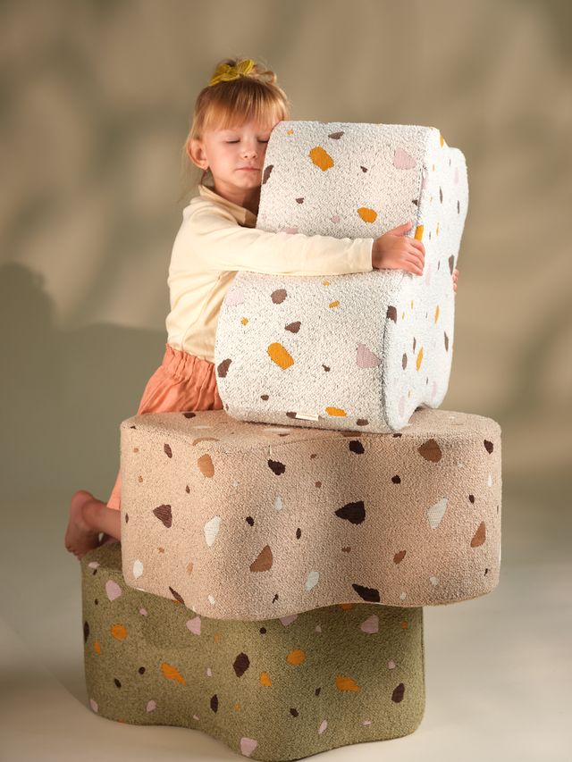Wigiwama Terrazzo Cloud Pouf - Grün