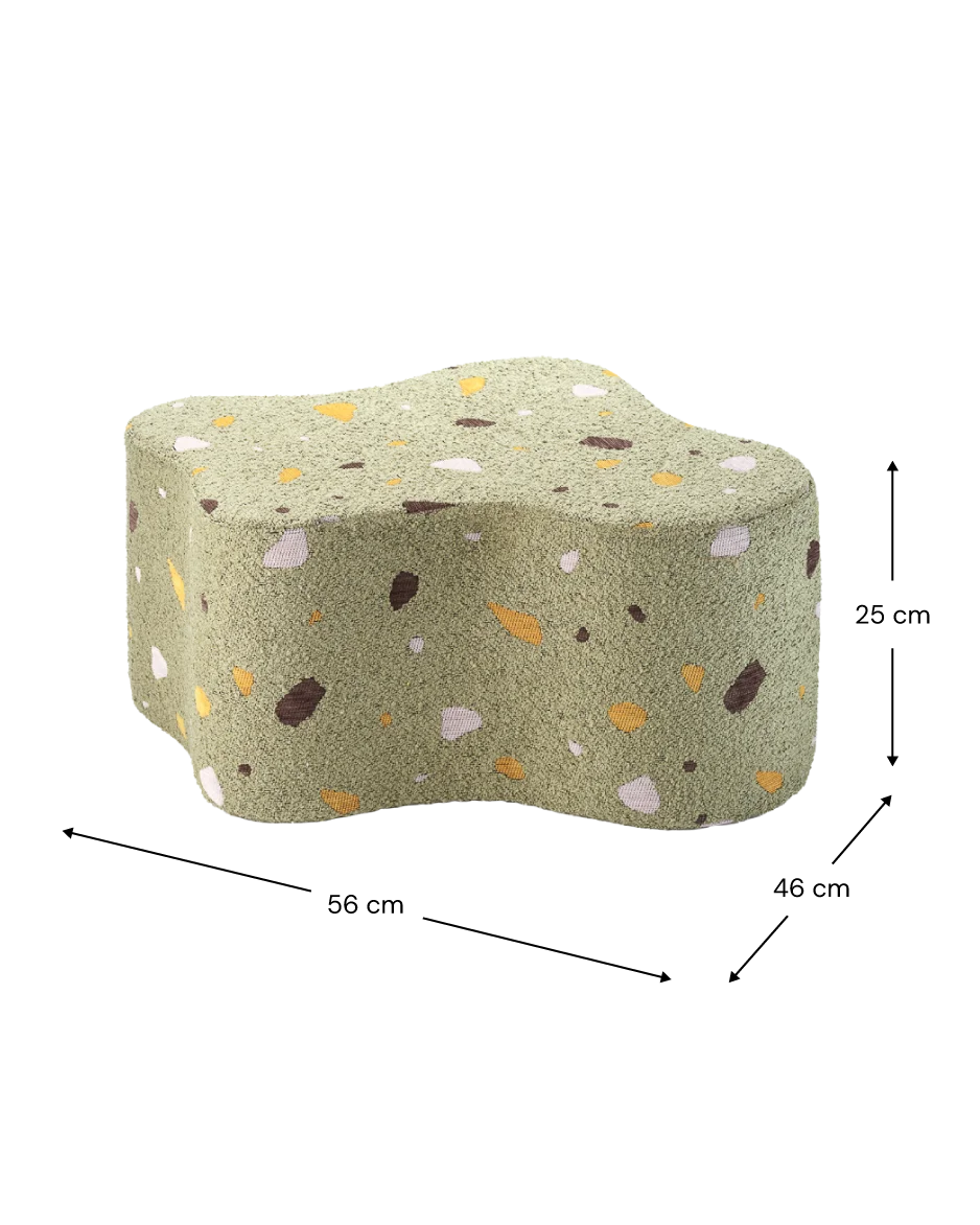 Wigiwama Terrazzo Cloud Pouf - Grün