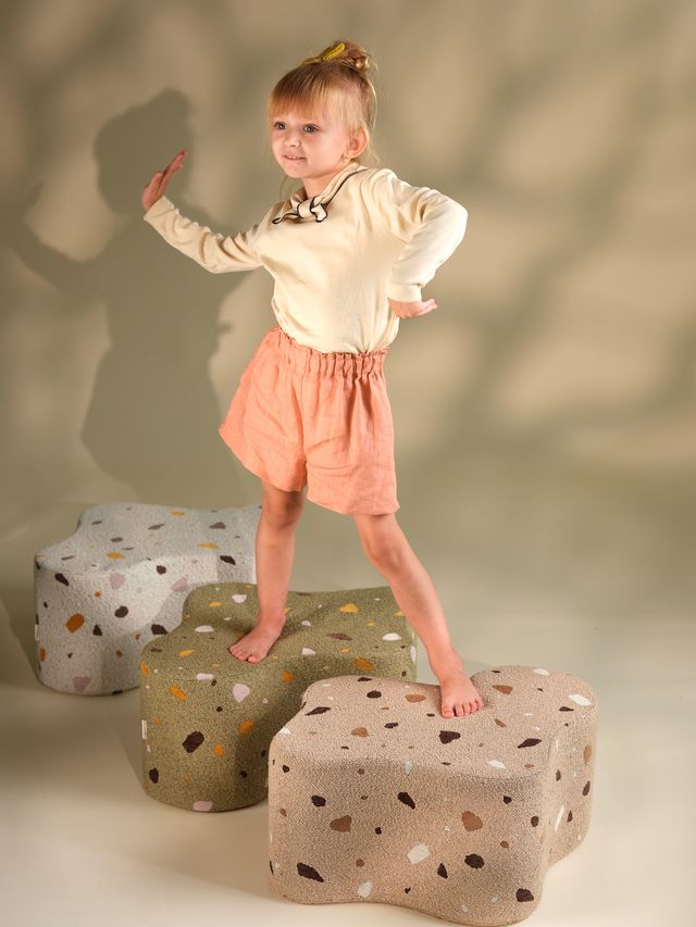 Wigiwama Terrazzo Cloud Pouf - Grün