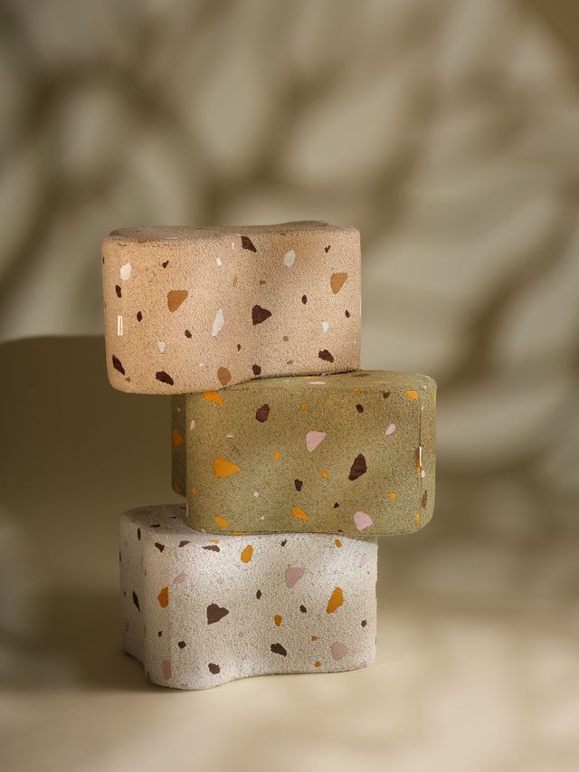 Wigiwama Terrazzo Cloud Pouf - Grün
