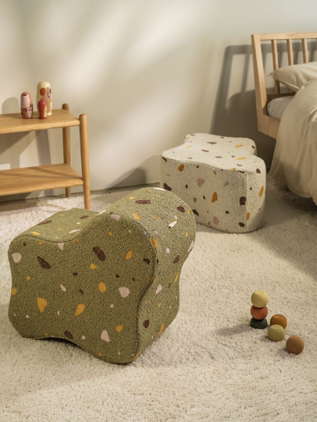 Wigiwama Terrazzo Cloud Pouf - Grün