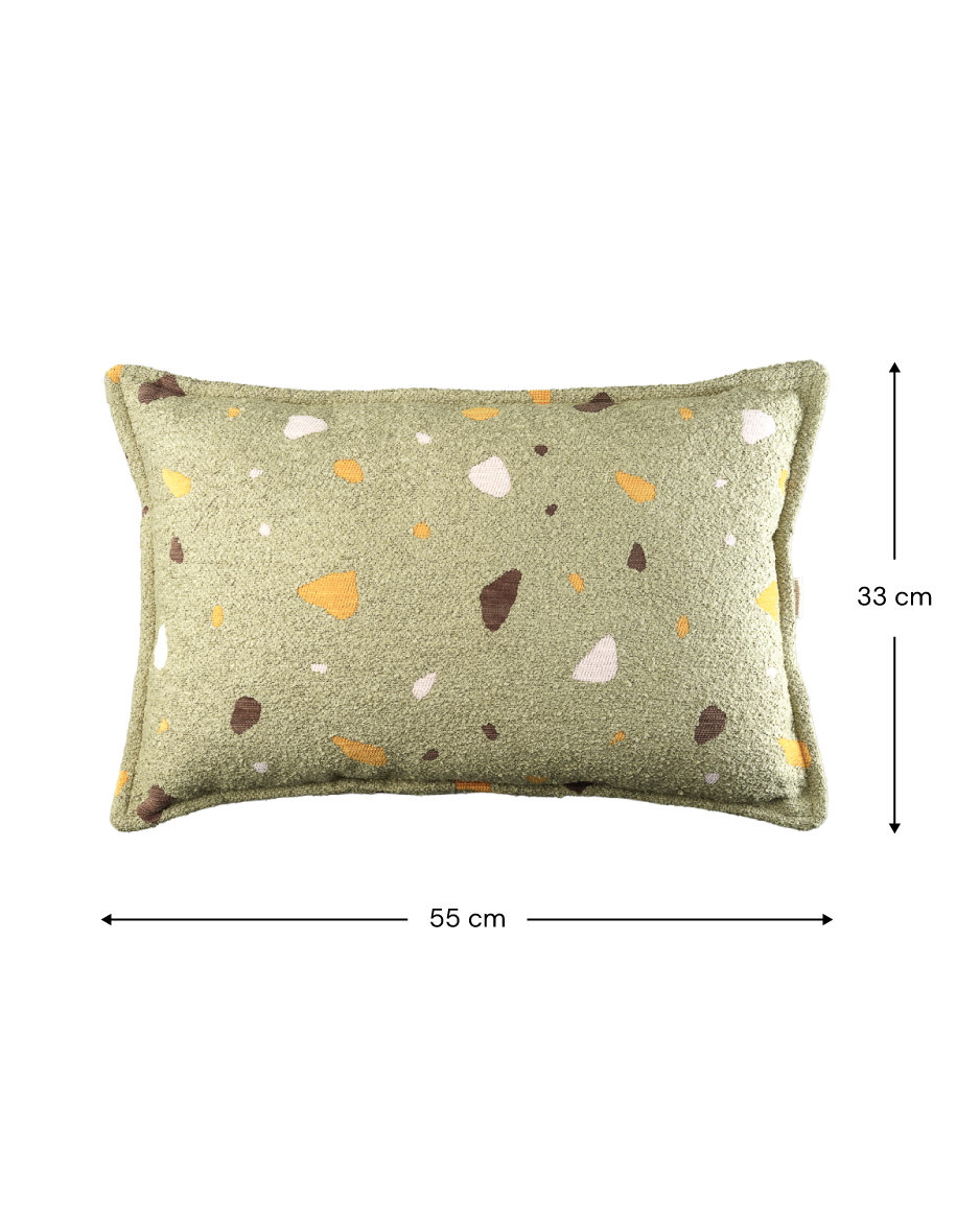 Wigiwama Terrazzo Bolster Cushion - Grün