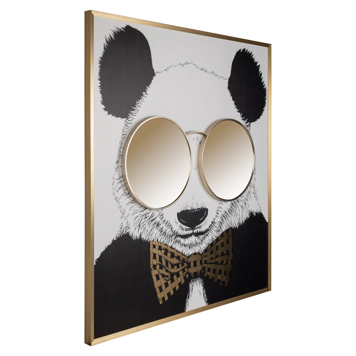 Wall art Panda black/gold
