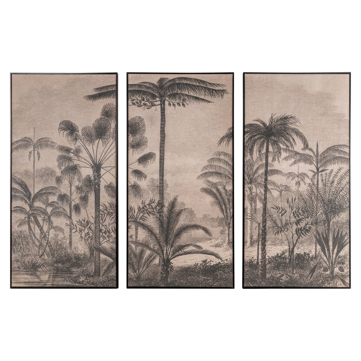 Art mural Rhapsody brown (Set of 3)