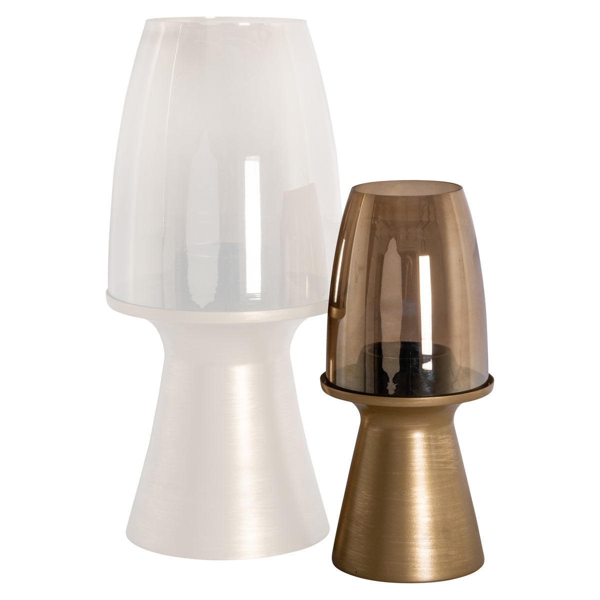 Danea brushed gold small hurricane lantern