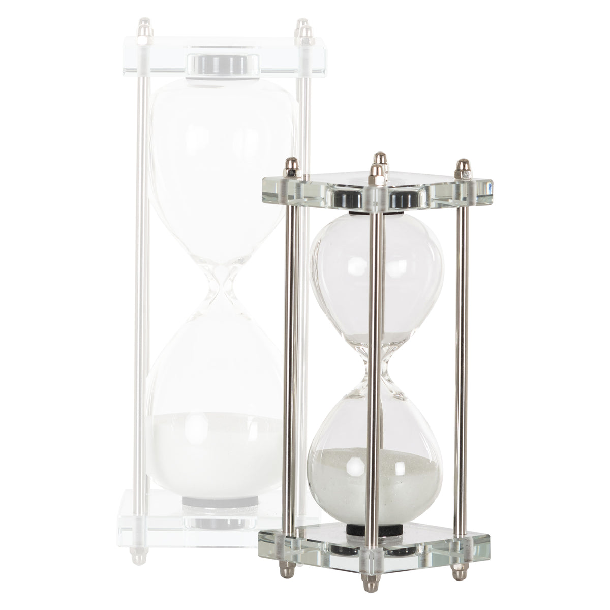 Decoratief object Gigi white small hourglass