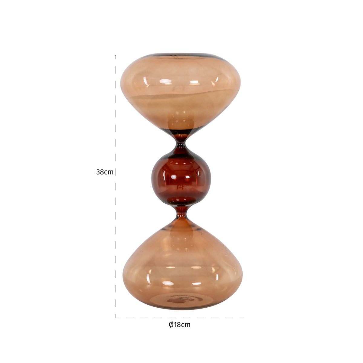Decoratief object Elba brown hourglass large