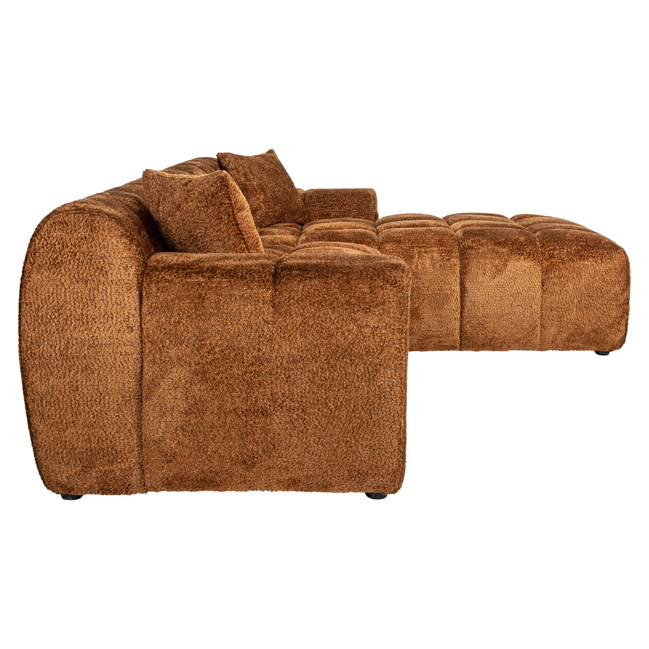 Sofa Cube Lovely Cinnamon 3-Sitzer + Lounge rechts