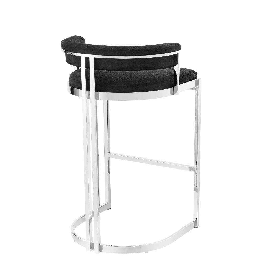 counter stool eichholtz eichholtz dante black velvet zwart fluweel