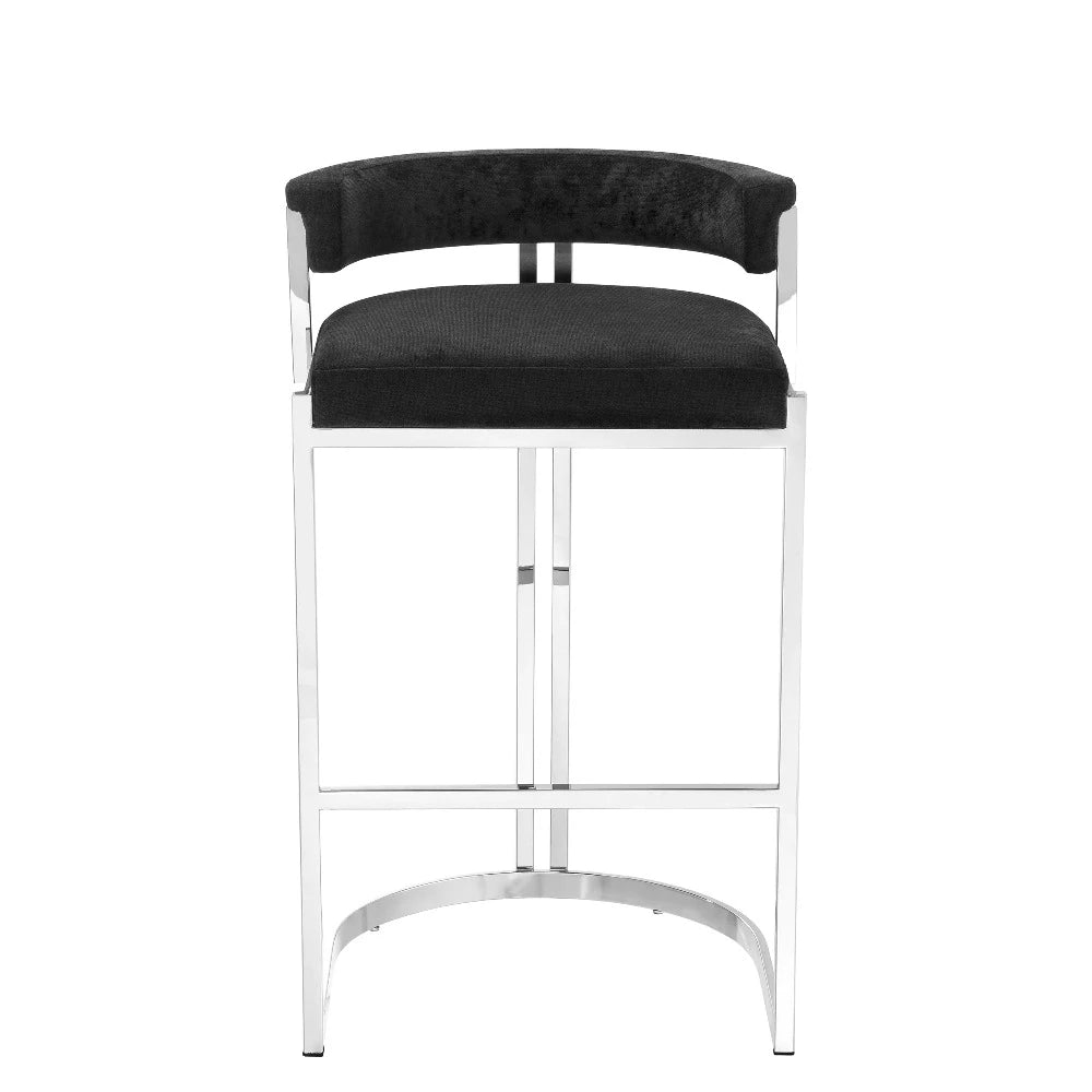 counter stool eichholtz eichholtz dante black velvet zwart fluweel