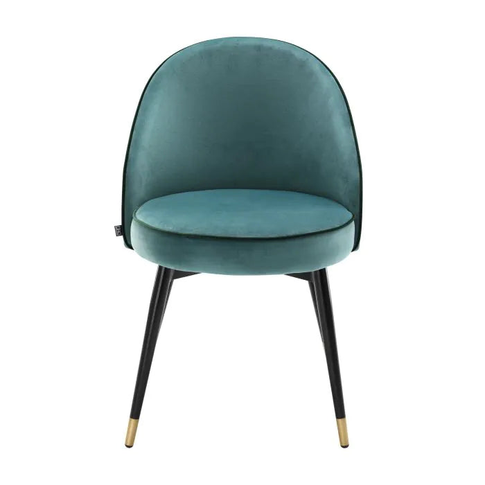 Eichholtz eetkamerstoel cooper turquoise velvet