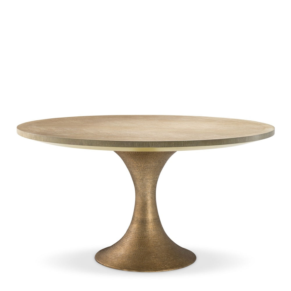 dining table Melchior round oak washed veneer