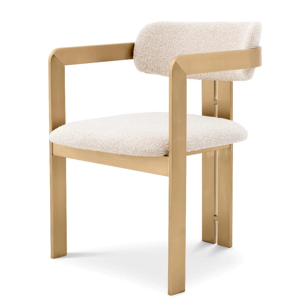 dining chair eetkamerstoel eichholtz donato cream boucle